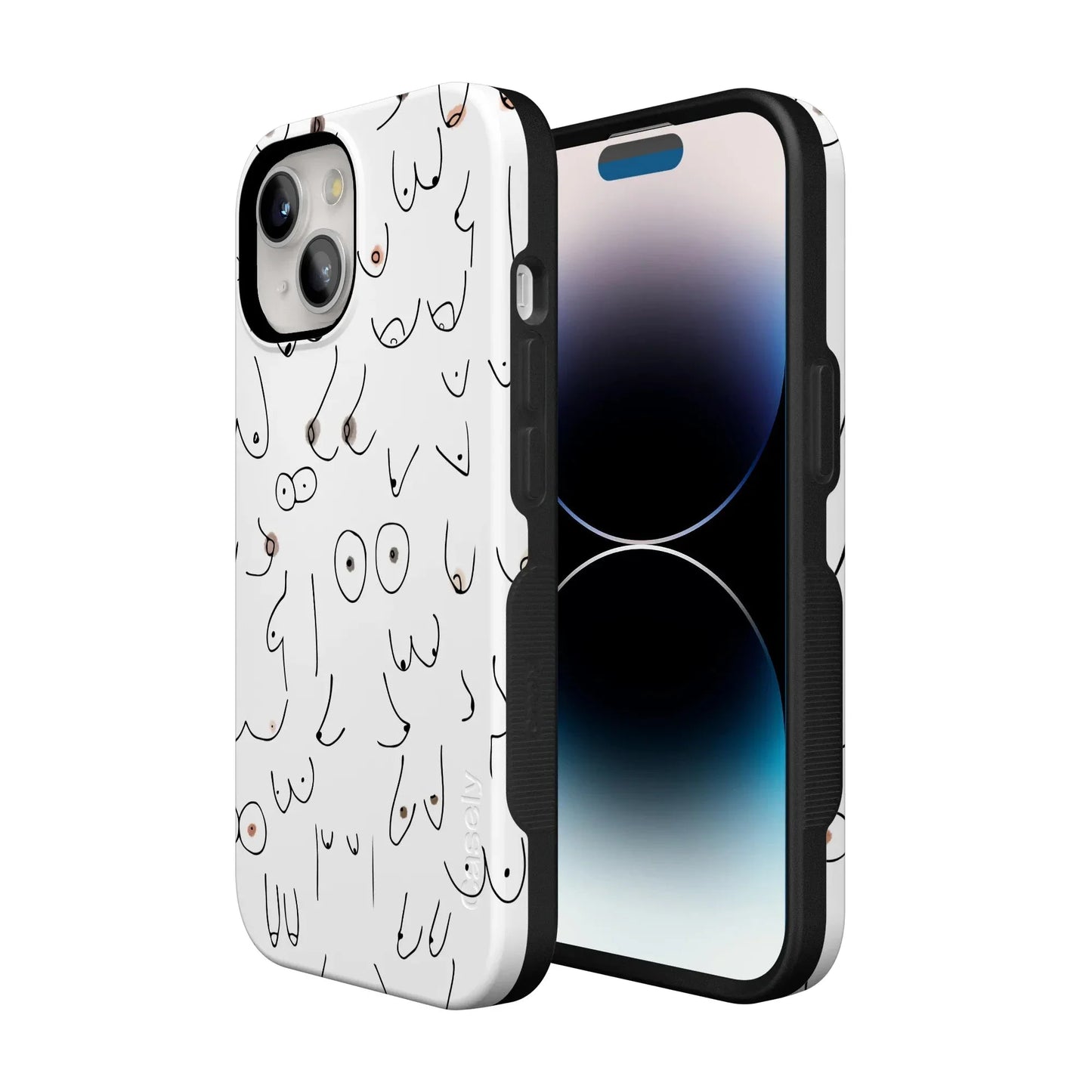 I'm With Her | Black & White Boobs Case iPhone Case get.casely