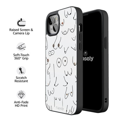 I'm With Her | Black & White Boobs Case iPhone Case get.casely