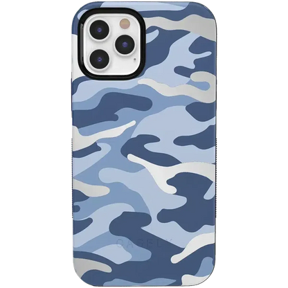 In Formation | Metallic Blue Camo Case iPhone Case get.casely Bold iPhone 12 Pro