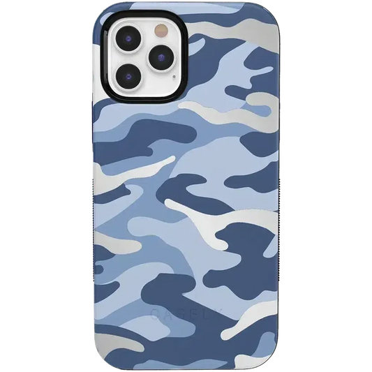 In Formation | Metallic Blue Camo Case iPhone Case get.casely Bold iPhone 12 Pro