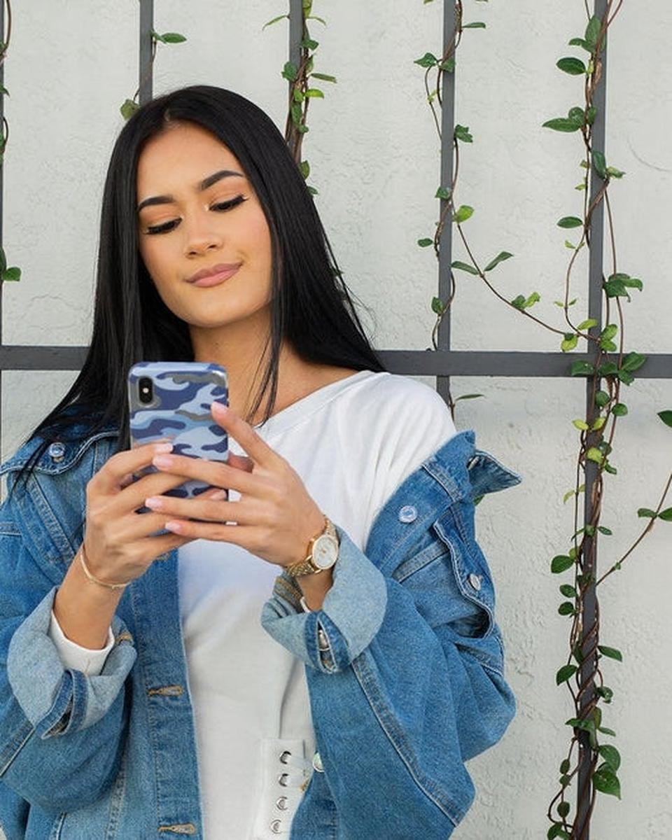 In Formation | Metallic Blue Camo Case iPhone Case get.casely