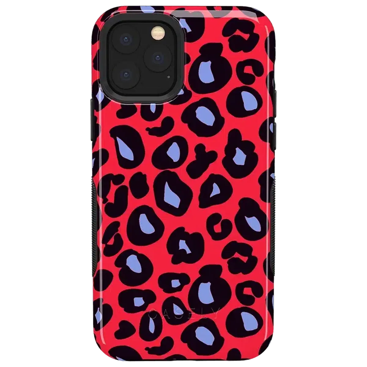 Into the Wild | Red & Blue Leopard Print Case iPhone Case get.casely Bold iPhone 11 Pro Max