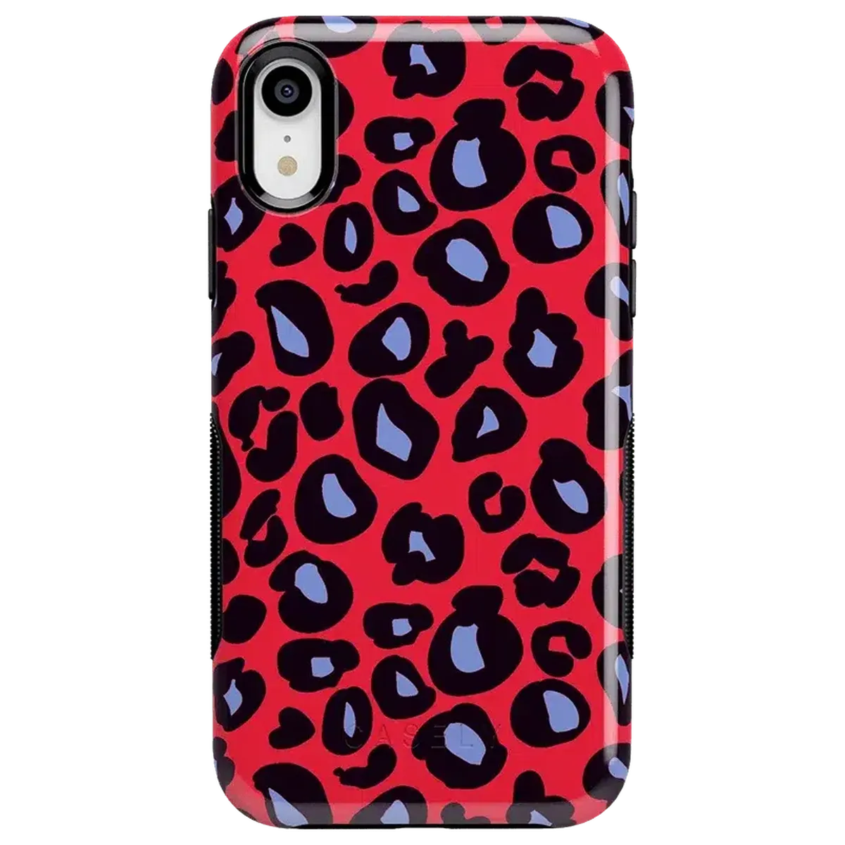 Into the Wild | Red & Blue Leopard Print Case iPhone Case get.casely Bold iPhone XR