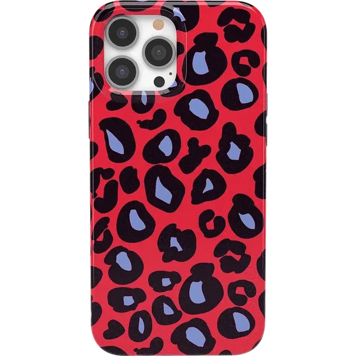 Into the Wild | Red & Blue Leopard Print Case iPhone Case get.casely Classic + MagSafe® iPhone 13 Pro