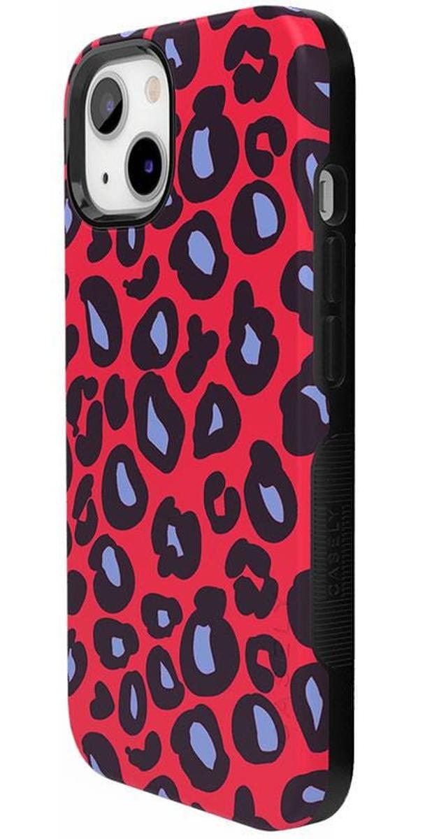 Into the Wild | Red & Blue Leopard Print Case iPhone Case get.casely