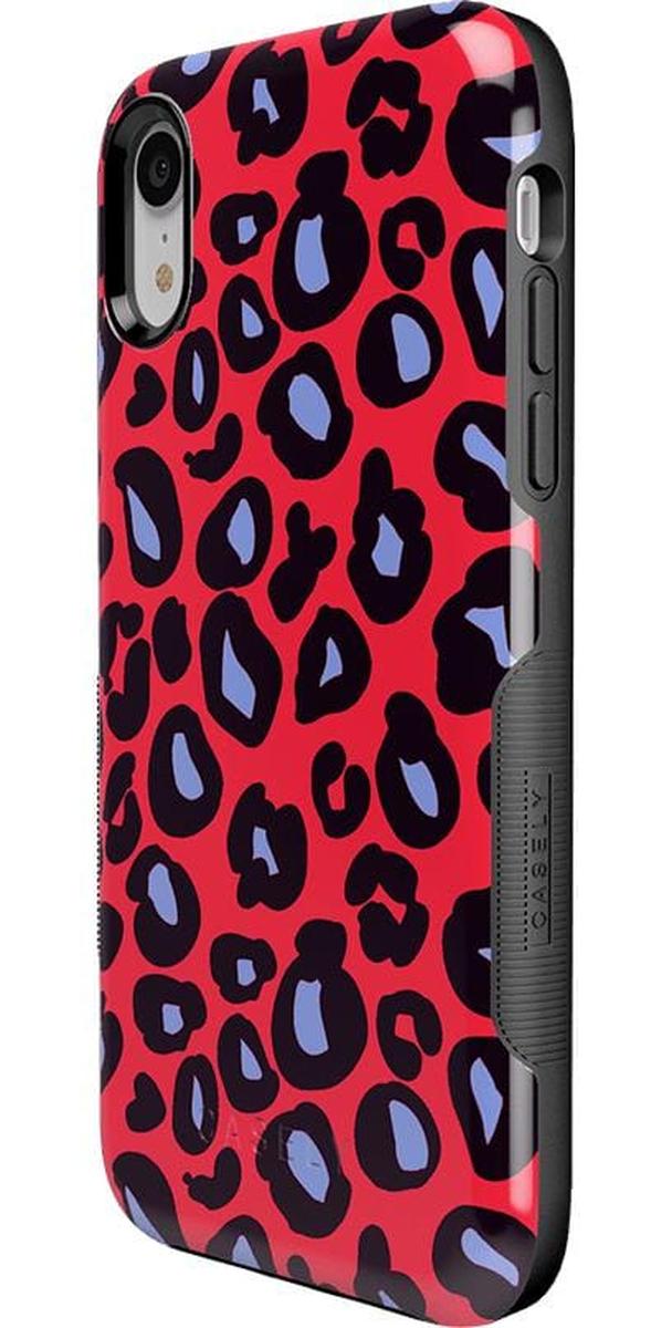 Into the Wild | Red & Blue Leopard Print Case iPhone Case get.casely
