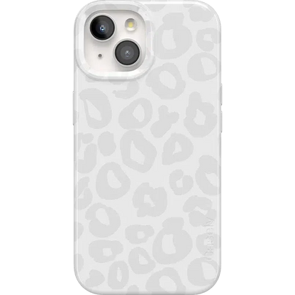 Into the Wild | White Snow Leopard Case iPhone Case get.casely Classic + MagSafe® iPhone 15 Plus