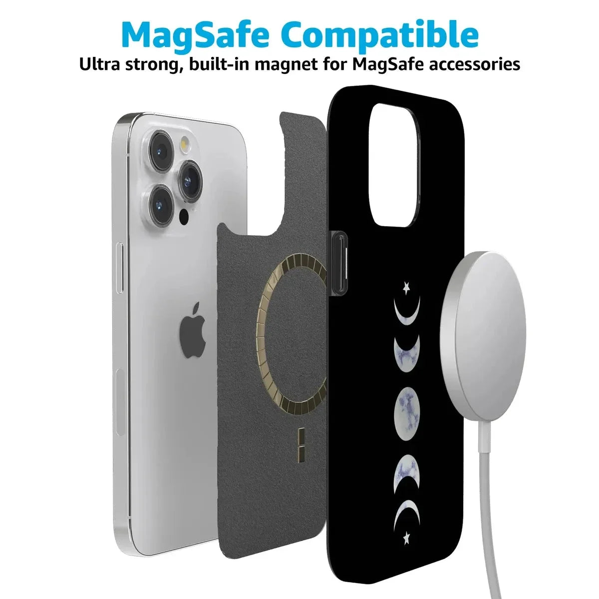 It's Just a Phase | Marble Moon Case iPhone Case get.casely