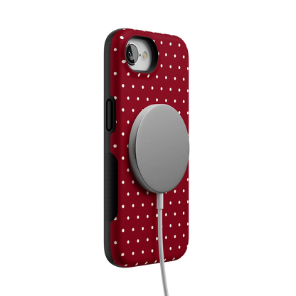 On the Dot | Maroon Polka Dot Case