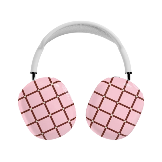 Uptown Gridlock | Pink Checkerboard AirPods Max Case