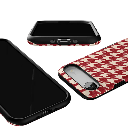 Scarlet Stitch | Red Houndstooth Case