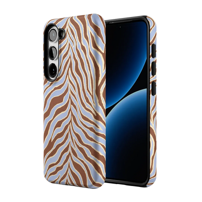 Untamed | Brown & Blue Zebra Case