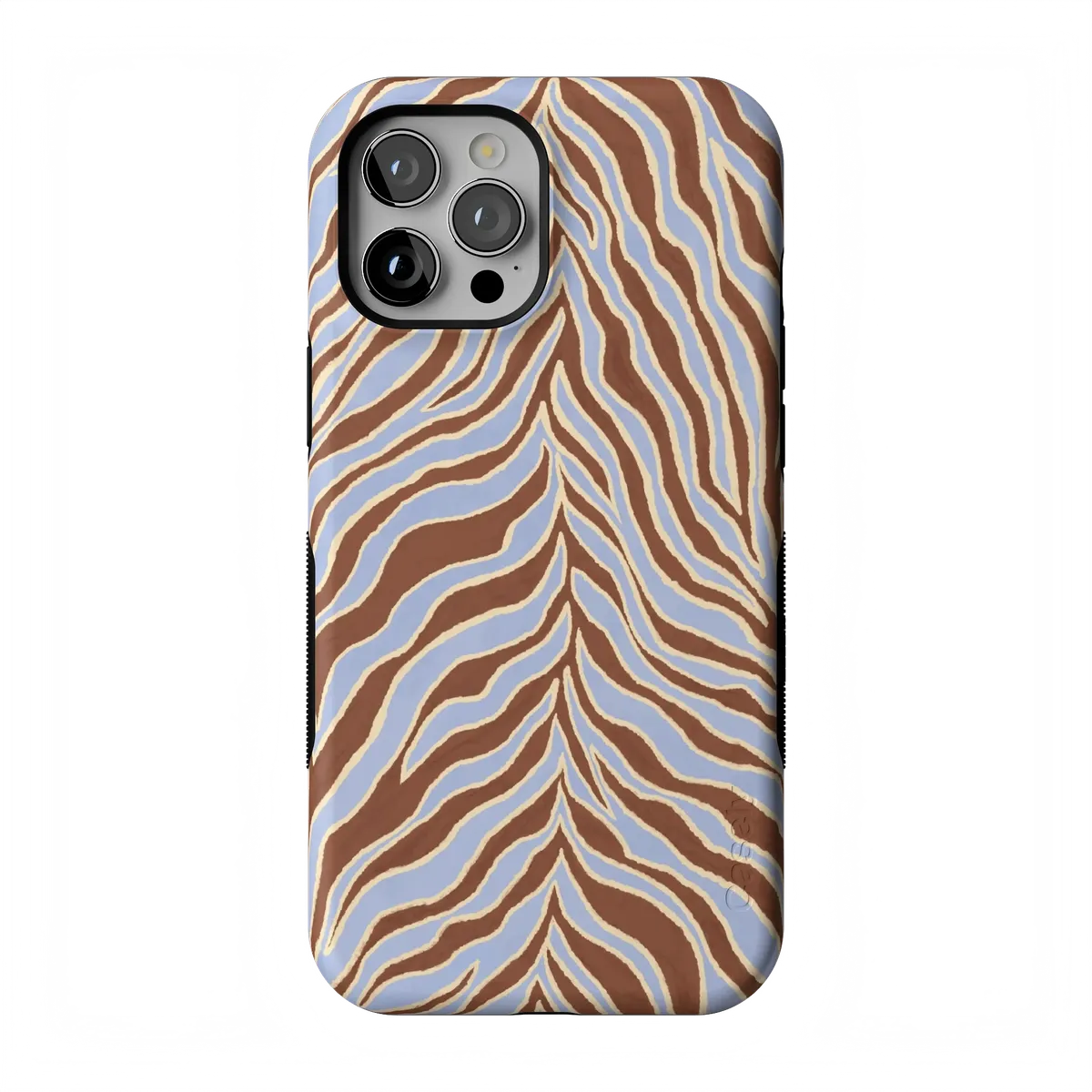 Untamed | Brown & Blue Zebra Case - iPhone 12 Pro