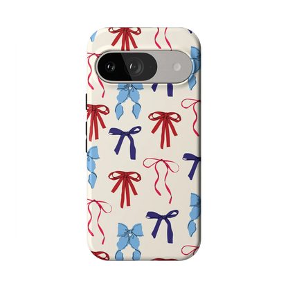American Girlie | Red White & Blue Bows Case - Google Pixel 9