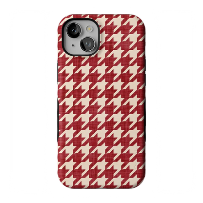 Scarlet Stitch | Red Houndstooth Case