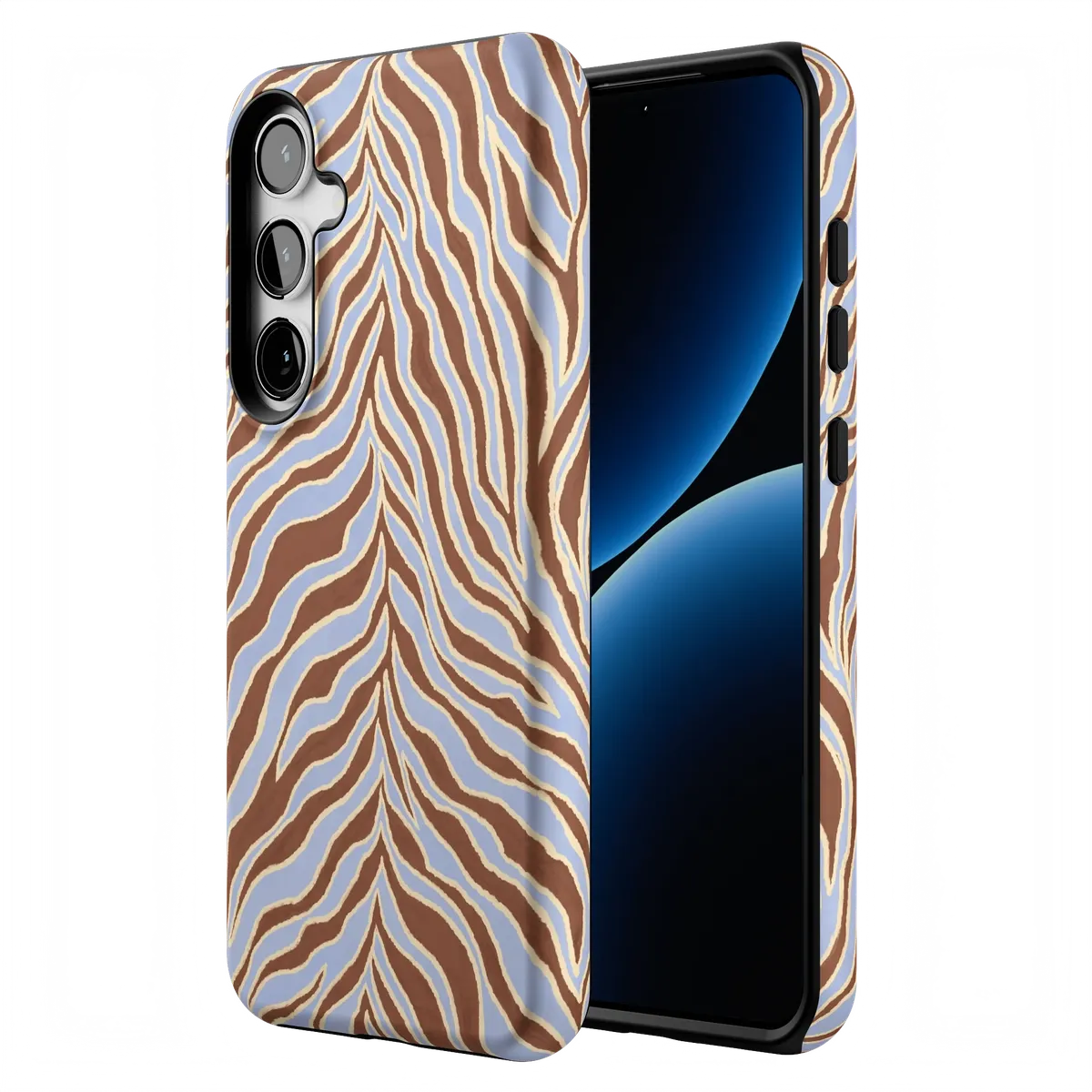 Untamed | Brown & Blue Zebra Case