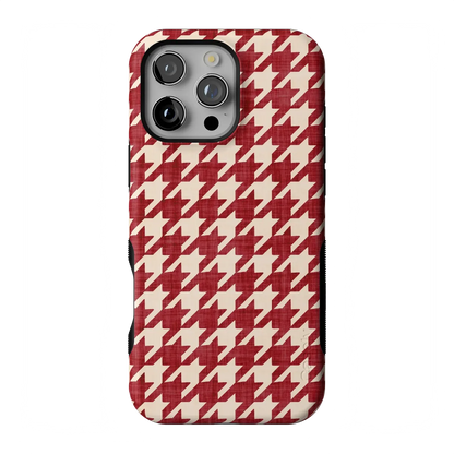 Scarlet Stitch | Red Houndstooth Case
