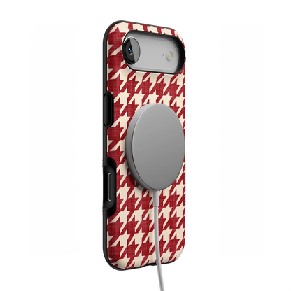 Scarlet Stitch | Red Houndstooth Case