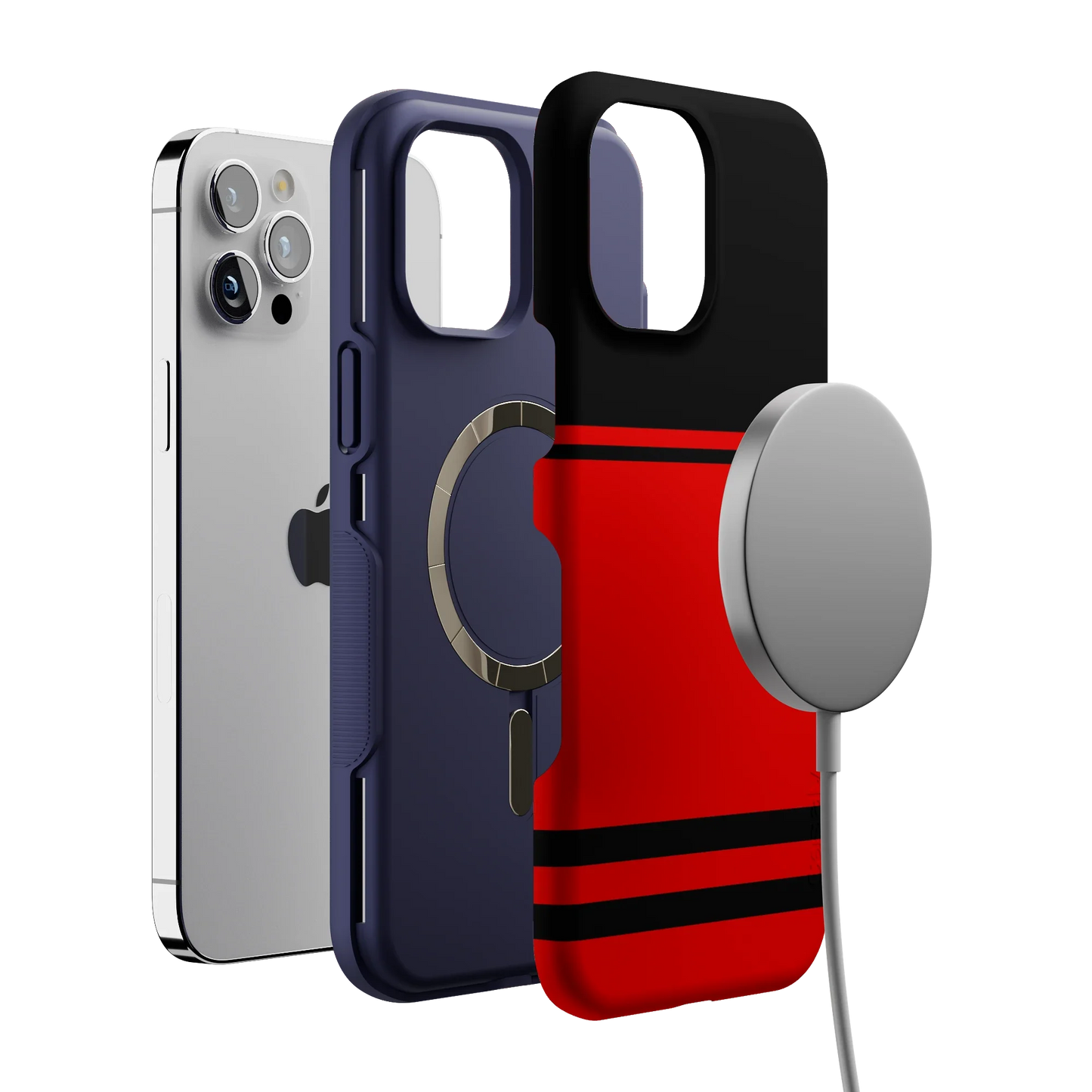 Storm Warning | Black & Red Stripes Case