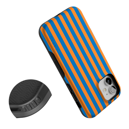 Go New York | Blue & Orange Stripes Case