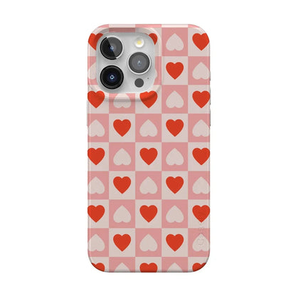 King of My Heart | Checkered Hearts Case Phone Case Casetry Classic + MagSafe® iPhone 15 Pro Max