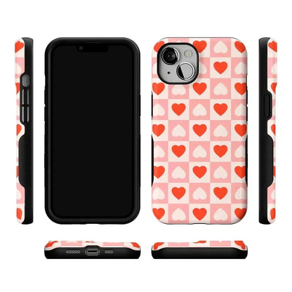 King of My Heart | Checkered Hearts Case Phone Case Casetry