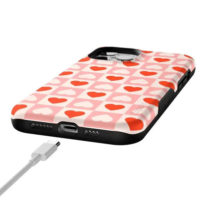 King of My Heart | Checkered Hearts Case Phone Case Casetry