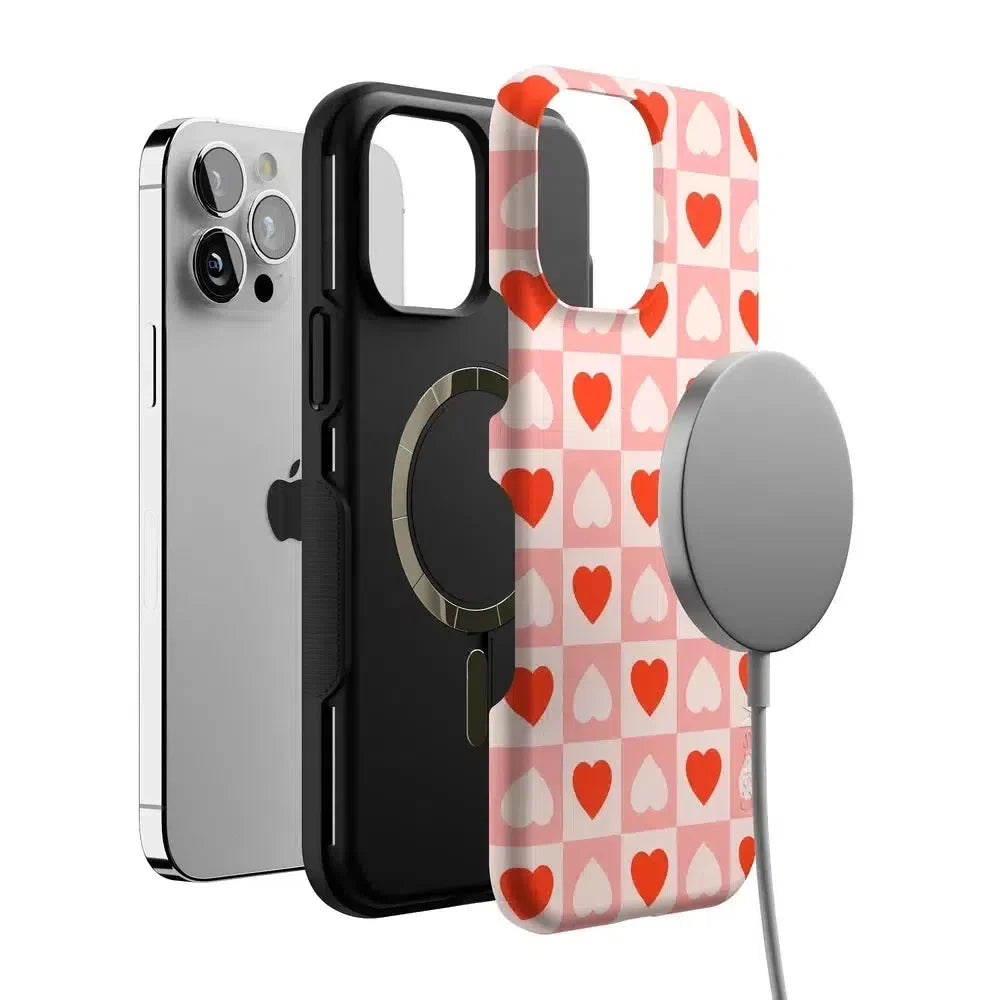 King of My Heart | Checkered Hearts Case Phone Case Casetry