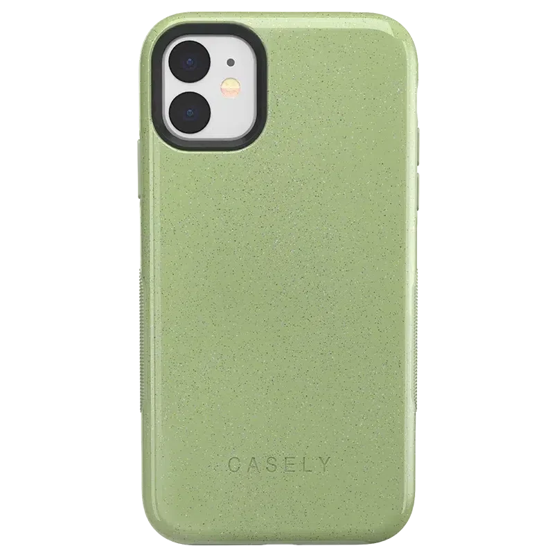 Kiwi Kiss | Matcha Green Shimmer Case iPhone Case get.casely Bold iPhone 11