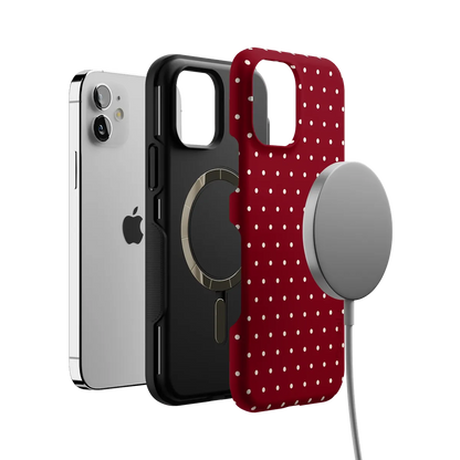 On the Dot | Maroon Polka Dot Case