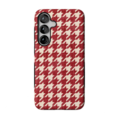 Scarlet Stitch | Red Houndstooth Case