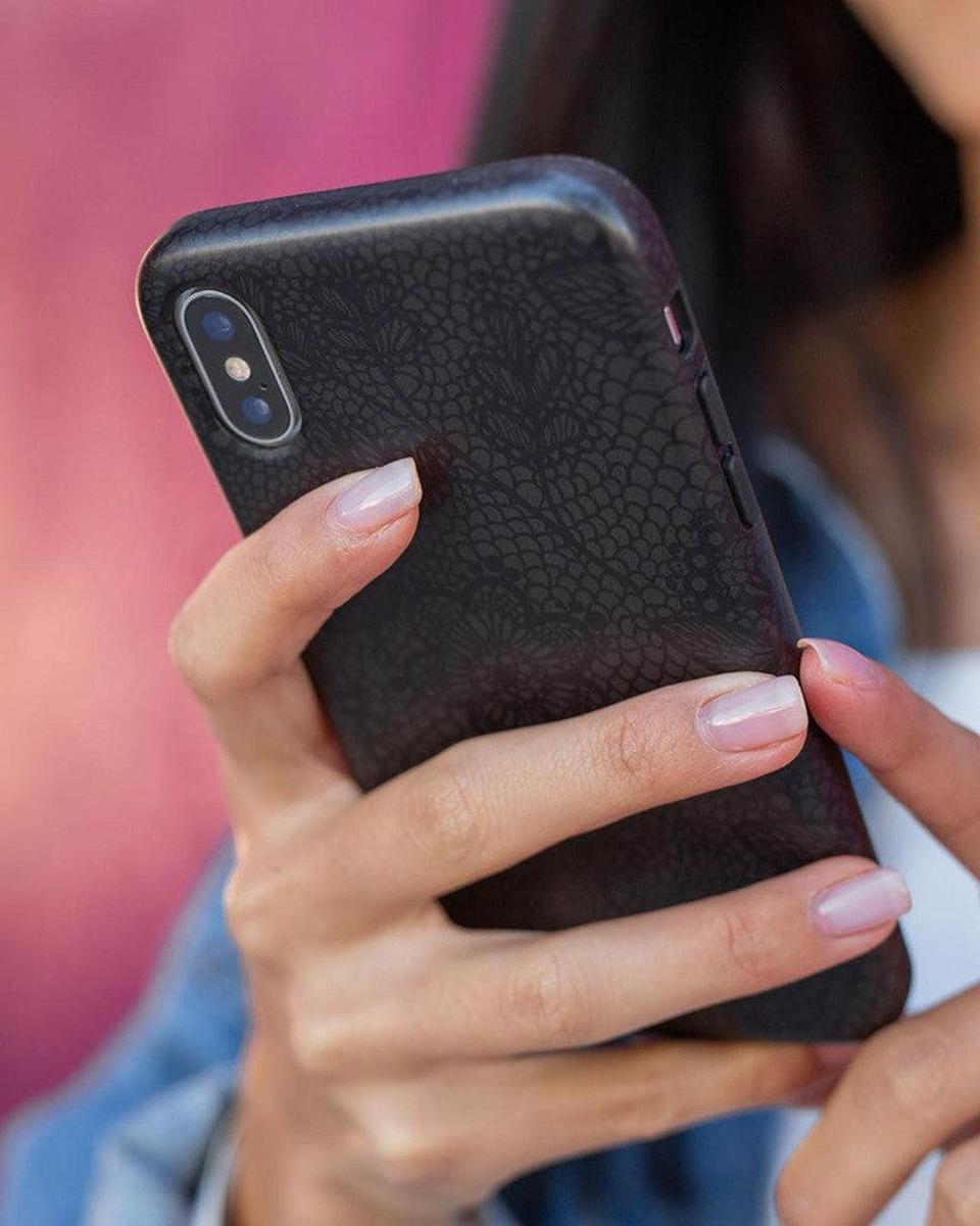 Lace Me Up | Black Floral Case iPhone Case get.casely