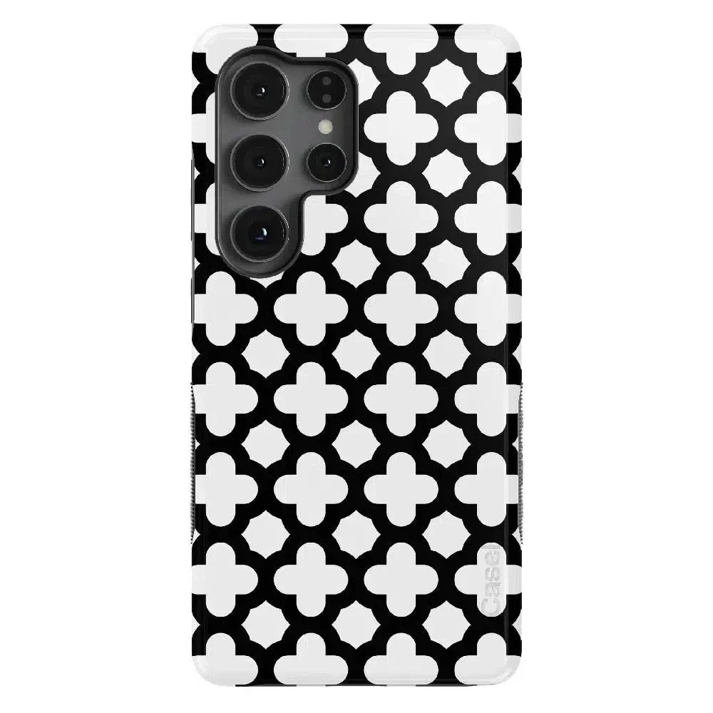 Lattice Tile | High Contrast Design Case Phone Case Casetry Bold Flex + MagSafe® Galaxy S25 Ultra
