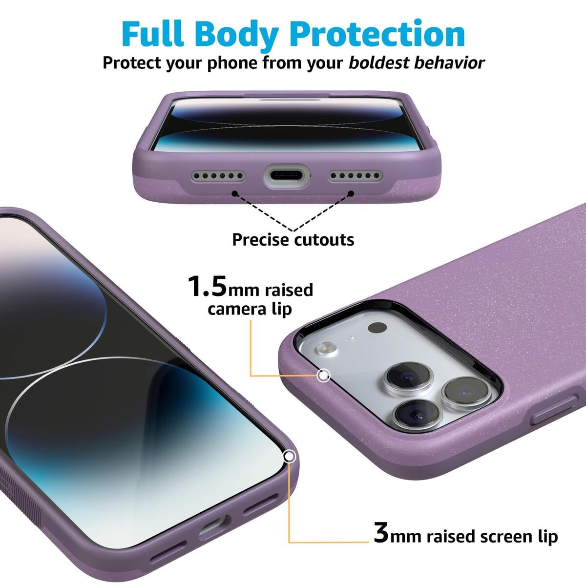 Lavender Waves | Purple Shimmer Case iPhone Case get.casely