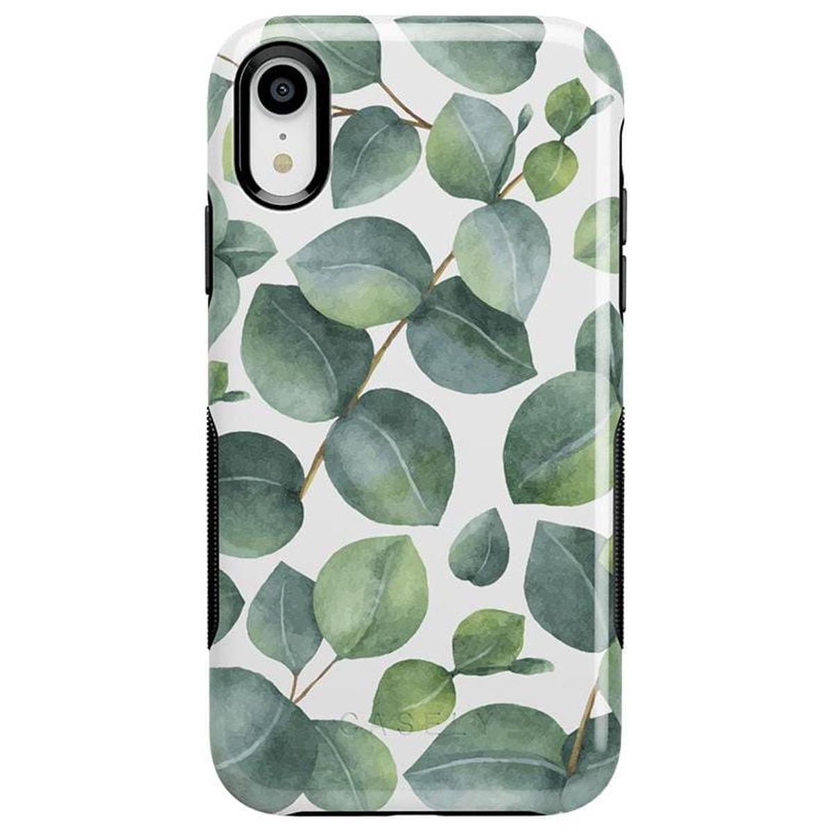 Leaf Me Alone | Green Floral Print Case iPhone Case get.casely Bold iPhone XR