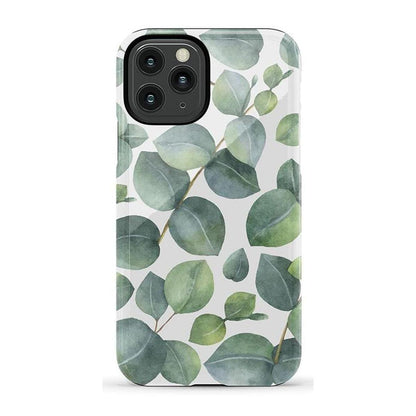 Leaf Me Alone | Green Floral Print Case iPhone Case get.casely Essential iPhone 11 Pro