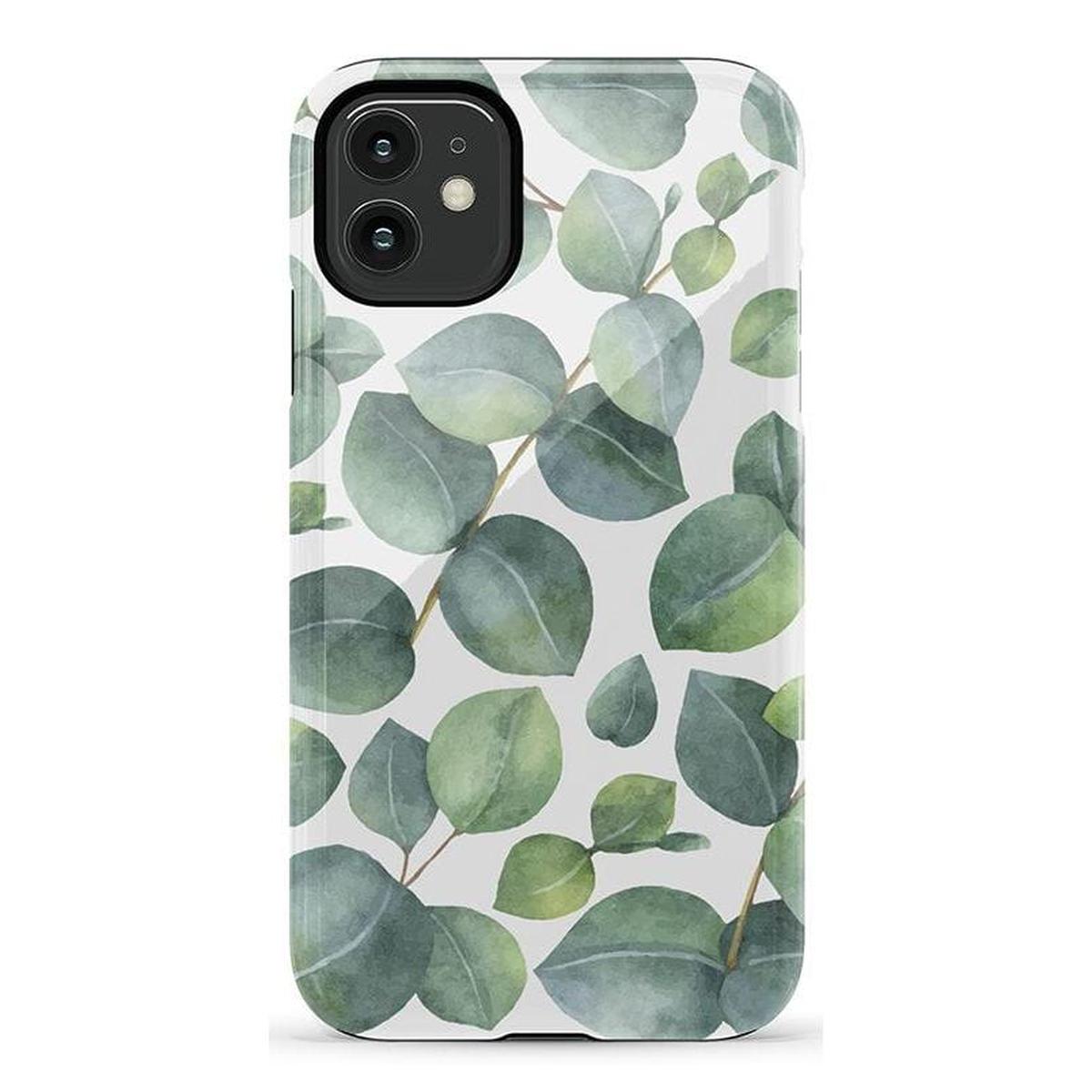 Leaf Me Alone | Green Floral Print Case iPhone Case get.casely Essential iPhone 11
