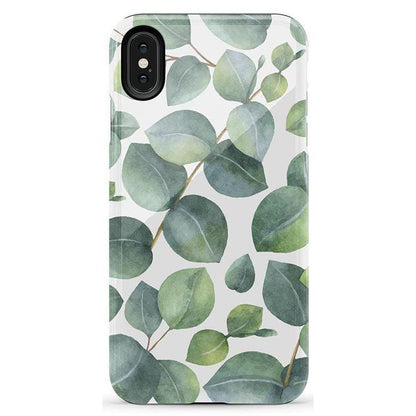 Leaf Me Alone | Green Floral Print Case iPhone Case get.casely Essential iPhone XS Max