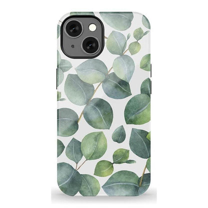 Leaf Me Alone | Green Floral Print Case iPhone Case get.casely Essential + MagSafe® iPhone 13