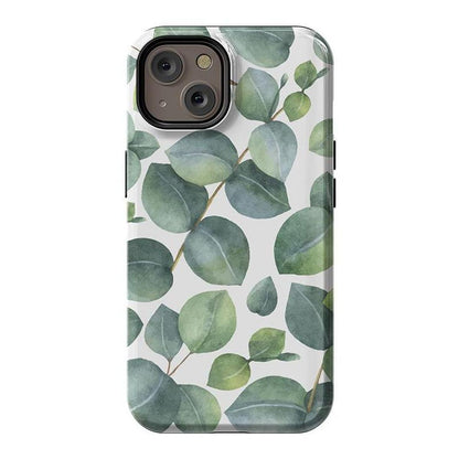 Leaf Me Alone | Green Floral Print Case iPhone Case get.casely Essential + MagSafe® iPhone 14