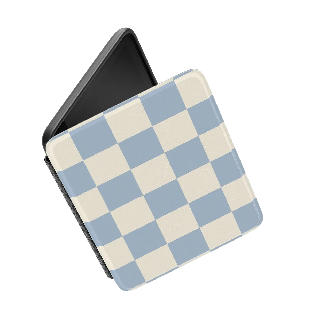 Fit Check | Light Blue Checkerboard Kindle Case