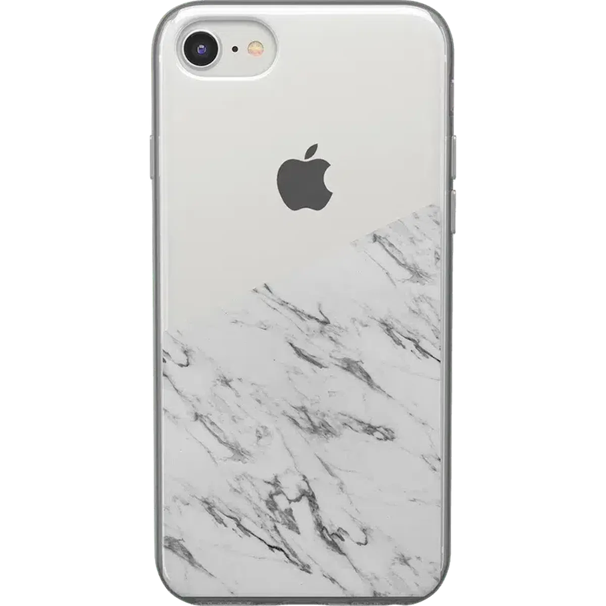Let's Split | Half White Clear Marble Case iPhone Case get.casely