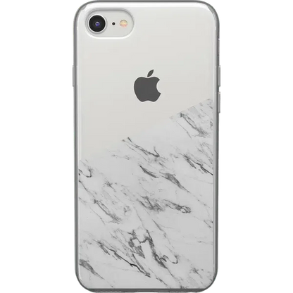 Let's Split | Half White Clear Marble Case iPhone Case get.casely