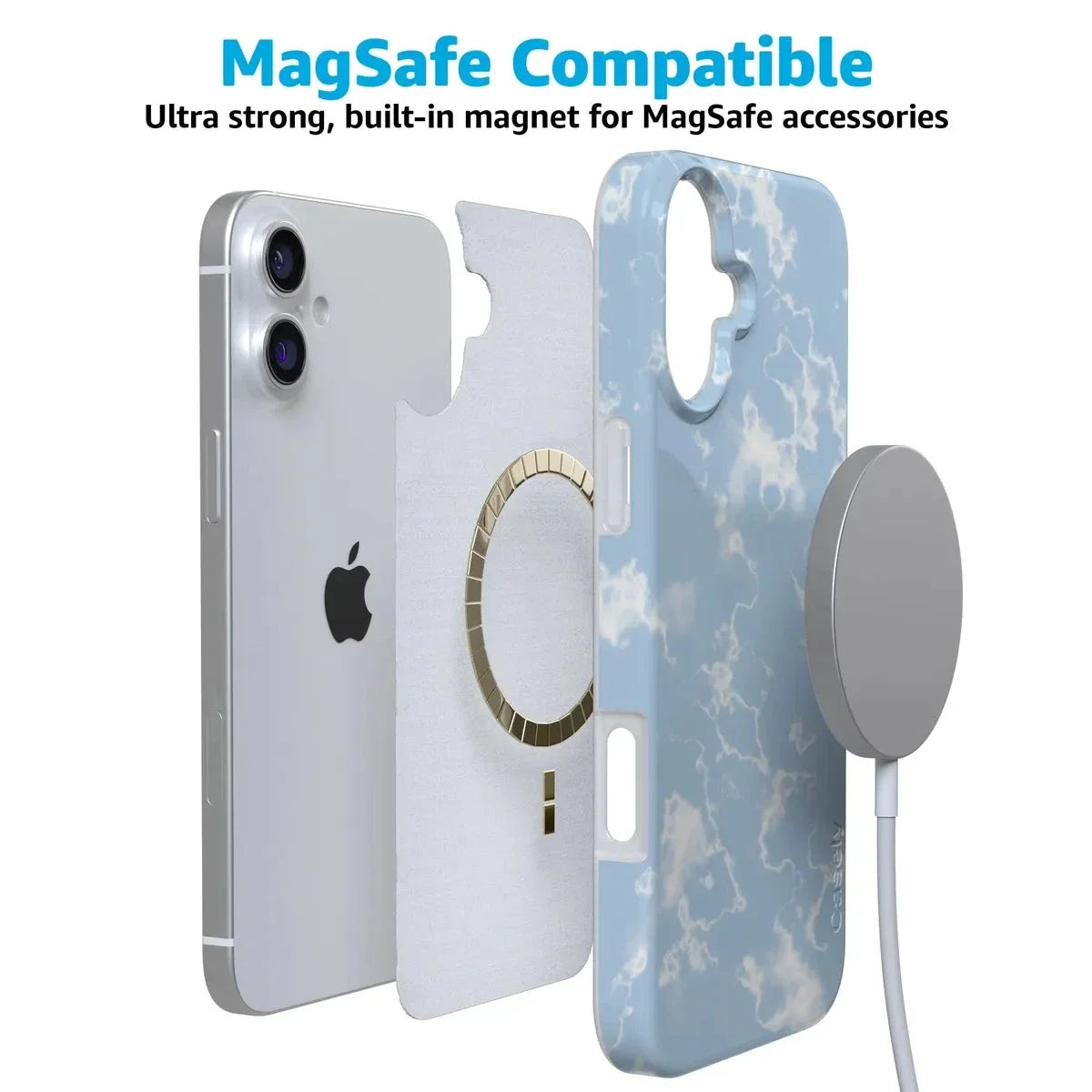 Light Blue Skies | Marble Clouds Case iPhone Case get.casely