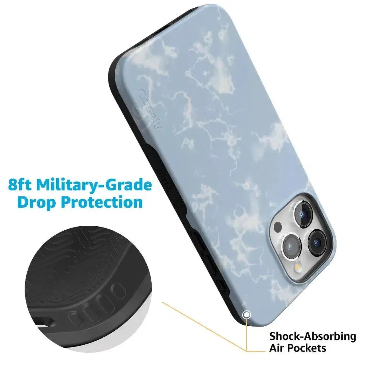 Light Blue Skies | Marble Clouds Case iPhone Case get.casely