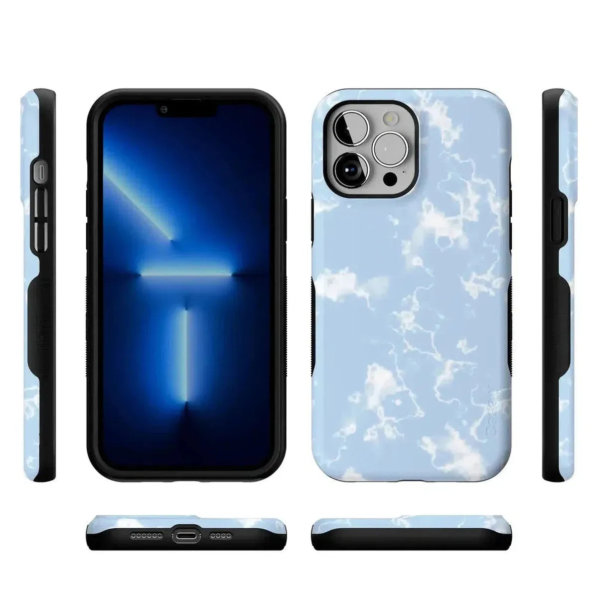 Light Blue Skies | Marble Clouds Case iPhone Case get.casely