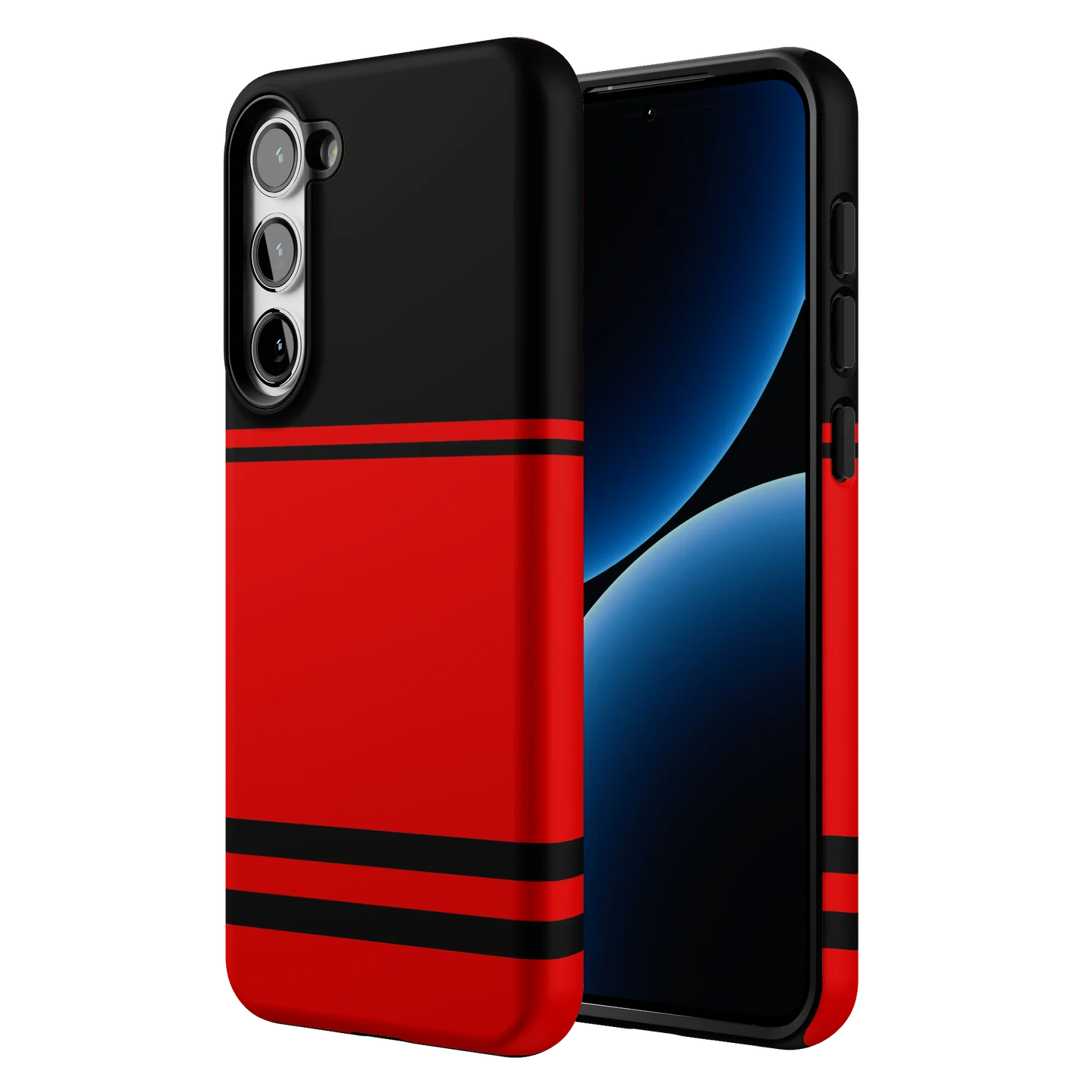 Storm Warning | Black & Red Stripes Case
