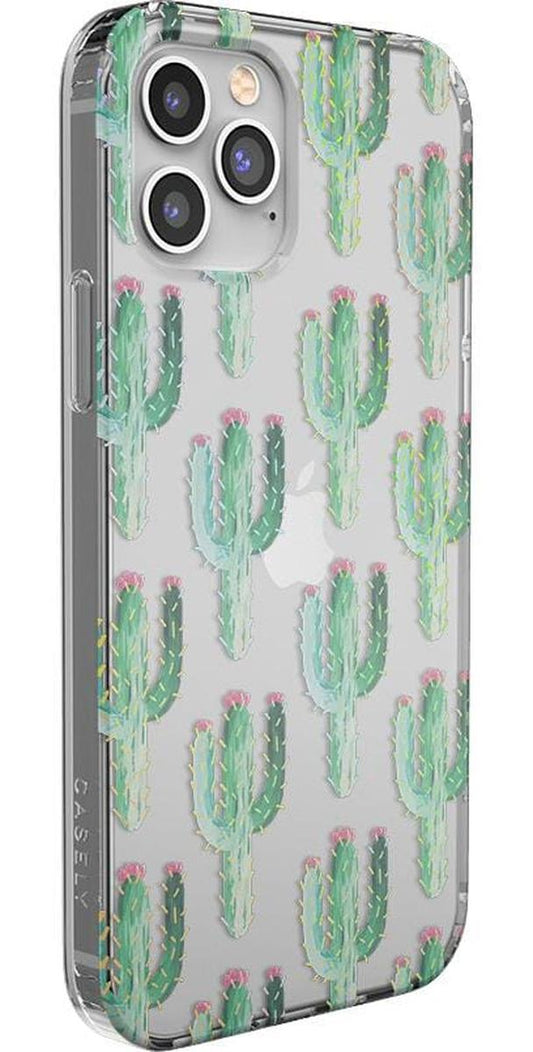 Lookin' Sharp | Cactus Patterned Clear Floral Case iPhone Case get.casely