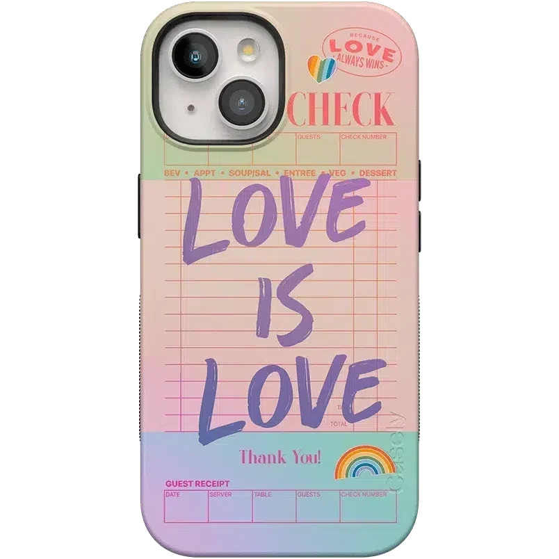 Love is Love | Guest Check Pride Case Phone Case Casetry Bold Flex + MagSafe® iPhone 15 Plus