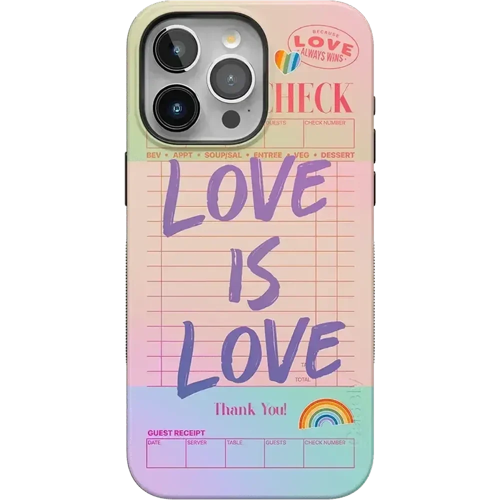 Love is Love | Guest Check Pride Case Phone Case Casetry Bold Flex + MagSafe® iPhone 15 Pro Max